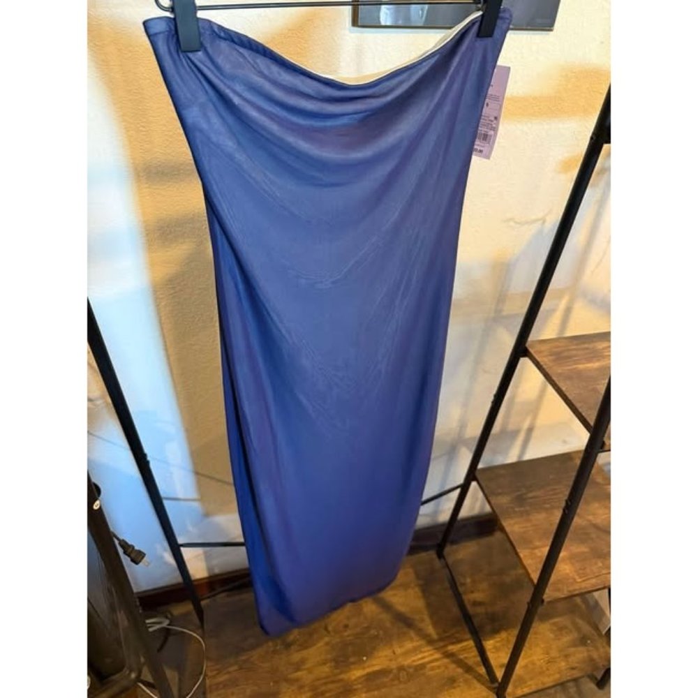 Womens Tube Mesh Midi Bodycon Dress Navy Blue/Black S Wild Fable™